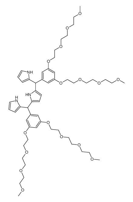 5,10-bis{3,5-bis[2-[2-(2-methoxyethoxy)ethoxy]ethoxy]phenyl}tripyrrane结构式