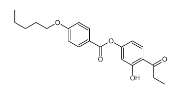 (3-hydroxy-4-propanoylphenyl) 4-pentoxybenzoate Structure