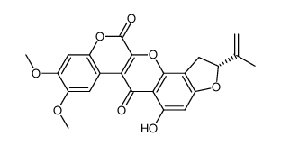 (R)-1,2-Dihydro-5-hydroxy-8,9-dimethoxy-2-(1-methylvinyl)[1]benzopyrano[3,4-b]furo[2,3-h][1]benzopyran-6,12-dione Structure
