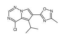 4-Chloro-5-isopropyl-6-(3-methyl-[1,2,4]oxadiazol-5-yl)-pyrrolo[2,1-f][1,2,4]triazine Structure