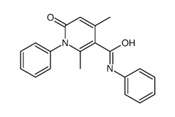 2,4-dimethyl-6-oxo-N,1-diphenylpyridine-3-carboxamide结构式