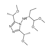 N-[(2R)-1,1-dimethoxybutan-2-yl]-3,5--bis[(1S)-1-methoxyethyl]-4H-1,2,4-triazol-4-amine结构式