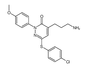 4-(3-Amino-propyl)-6-(4-chloro-phenylsulfanyl)-2-(4-methoxy-phenyl)-2H-pyridazin-3-one结构式