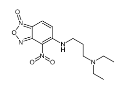 N',N'-diethyl-N-(4-nitro-1-oxido-2,1,3-benzoxadiazol-1-ium-5-yl)propane-1,3-diamine Structure