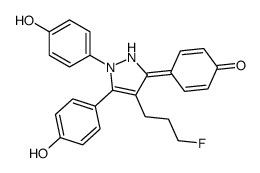 4-[4-(3-fluoropropyl)-2,3-bis(4-hydroxyphenyl)-1H-pyrazol-5-ylidene]cyclohexa-2,5-dien-1-one Structure