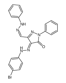 4-(4-bromo-phenylhydrazono)-5-oxo-1-phenyl-4,5-dihydro-1H-pyrazole-3-carbaldehyde phenylhydrazone Structure