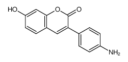 3-(4-aminophenyl)-7-hydroxycoumarin结构式