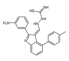 [[(Z)-[2-(3-aminophenyl)-4-(4-methylphenyl)indol-3-ylidene]methyl]amino]thiourea Structure