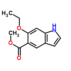 1H-Indole-5-carboxylicacid,6-ethoxy-,methylester(9CI)结构式