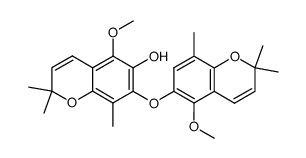 5-Methoxy-7-[(5-methoxy-2,2,8-trimethyl-2H-1-benzopyran-6-yl)oxy]-2,2,8-trimethyl-2H-1-benzopyran-6-ol结构式
