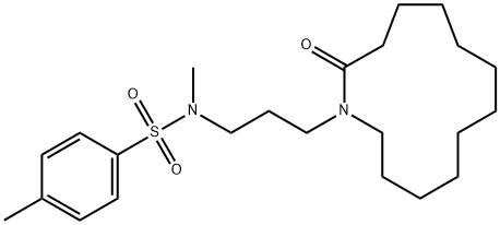 N,4-Dimethyl-N-[3-(2-oxoazacyclotridecan-1-yl)propyl]benzenesulfonamide结构式