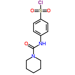 4-[(PIPERIDINE-1-CARBONYL)-AMINO]-BENZENESULFONYL CHLORIDE结构式