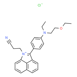 1-(2-cyanoethyl)-2-[4-[(2-ethoxyethyl)ethylamino]phenyl]benz[cd]indolium chloride Structure