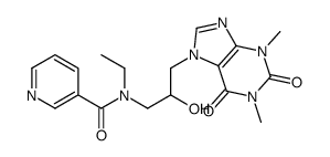 1,3-Dimethyl-7-[3-(N-ethylnicotinoylamino)-2-hydroxypropyl]-1H-purine-2,6(3H,7H)-dione结构式