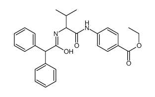 ethyl 4-[[2-[(2,2-diphenylacetyl)amino]-3-methylbutanoyl]amino]benzoate结构式