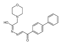 4-Morpholineacetic acid, (p-phenylphenacylidene)hydrazide Structure