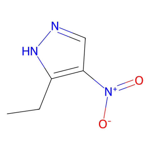 3-ethyl-4-nitro-1H-pyrazole结构式