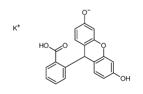 2-(3,6-dihydroxyxanthen-9-yl)benzoic acid, potassium salt结构式