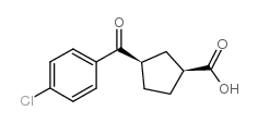 cis-3-(4-chlorobenzoyl)cyclopentane-1-carboxylic acid结构式