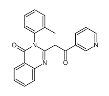 3-(2-methylphenyl)-2-(2-oxo-2-pyridin-3-ylethyl)quinazolin-4-one结构式