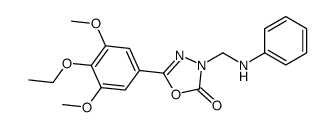 5-(4-Ethoxy-3,5-dimethoxyphenyl)-3-((phenylamino)methyl)-1,3,4-oxadiaz ol-2(3H)-one Structure