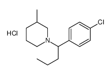 1-[1-(4-chlorophenyl)butyl]-3-methylpiperidine,hydrochloride Structure