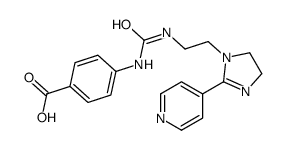 4-[2-(2-pyridin-4-yl-4,5-dihydroimidazol-1-yl)ethylcarbamoylamino]benzoic acid结构式