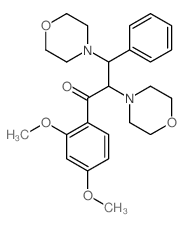 1-(2,4-dimethoxyphenyl)-2,3-dimorpholin-4-yl-3-phenyl-propan-1-one结构式