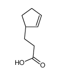 (S)-2-Cyclopentene-1-propionic acid结构式