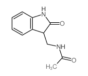 N-[(2-oxo-1,3-dihydroindol-3-yl)methyl]acetamide结构式