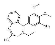 5,9,10,14b-Tetrahydro-11-amino-12,13-dimethoxyisoquino[2,1-d][1,4]benzodiazepin-6(7H)-one结构式