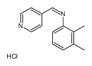 2,3-Dimethyl-N-(4-pyridinylmethylene)benzenamine monohydrochloride Structure