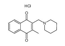 2-methyl-3-(piperidinomethyl)-1,4-naphthoquinone hydrochloride结构式