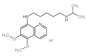 N-(5,6-dimethoxyquinolin-8-yl)-N-propan-2-yl-pentane-1,5-diamine结构式