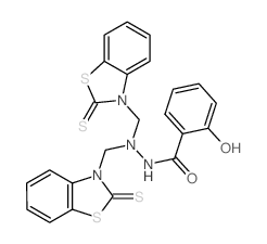 Benzoic acid,2-hydroxy-, 2,2-bis[(2-thioxo-3(2H)-benzothiazolyl)methyl]hydrazide picture