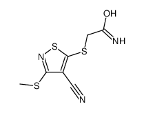2-((4-Cyano-3-(methylthio)-5-isothiazolyl)thio)acetamide Structure