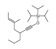 (5-methyl-3-propylhept-5-en-1-ynoxy)-tri(propan-2-yl)silane结构式