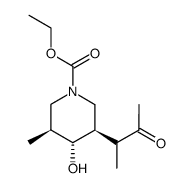 ethyl (3S,4R,5R)-4-hydroxy-3-methyl-5-((R)-3-oxobutan-2-yl)piperidine-1-carboxylate结构式