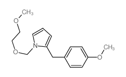1H-Pyrrole,1-[(2-methoxyethoxy)methyl]-2-[(4-methoxyphenyl)methyl]-结构式