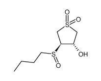 trans-3-butylsulfinyl-4-hydroxytetrahydrothiophene 1,1-dioxide结构式