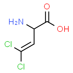 DL-2-AMINO-4,4-DICHLORO-3-BUTENOIC ACID结构式