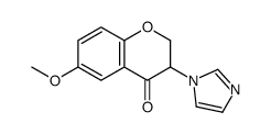 3-imidazol-1-yl-6-methoxy-2,3-dihydrochromen-4-one Structure