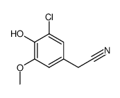 3-Chloro-4-hydroxy-5-methoxyphenyl-acetonitrile结构式