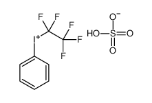 hydrogen sulfate,1,1,2,2,2-pentafluoroethyl(phenyl)iodanium Structure