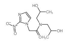 N,N-bis(2-hydroxypropyl)-2-(2-nitroimidazol-1-yl)acetamide Structure