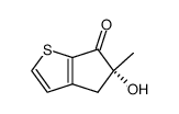 (R)-5-hydroxy-5-methyl-4,5-dihydro-6H-cyclopenta[b]thiophen-6-one结构式