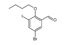 Benzaldehyde, 5-bromo-2-butoxy-3-iodo Structure