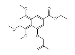 ethyl 5,6,8-trimethoxy-4-(2-methylprop-2-enyloxy)-2-naphthoate结构式