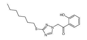 2-[3-(heptylthio)-1H-1,2,4-triazol-1-yl]-1-(2-hydroxyphenyl)ethan-1-one结构式
