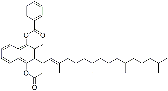 2-methyl-3-(3,7,11,15-tetramethylhexadec-2-enyl)naphthalene-1,4-diyl 4-acetate 1-benzoate structure